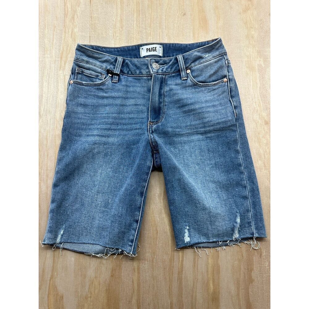 Paige Jax Knee Short Mid-rrse Short Jeans Tanscend Vintage‎ Size 23